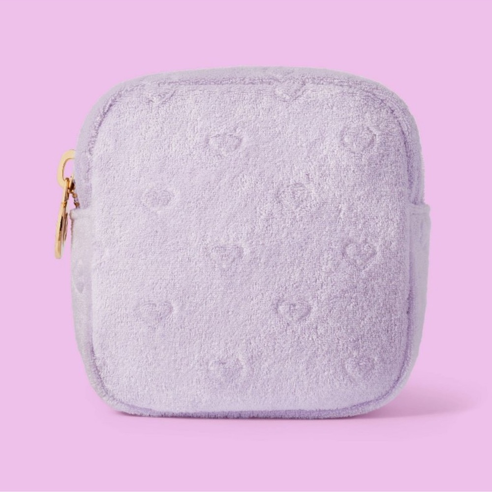 Stoney Clover Lane X Target - Terry cloth embossed hearts mini pouch - purple